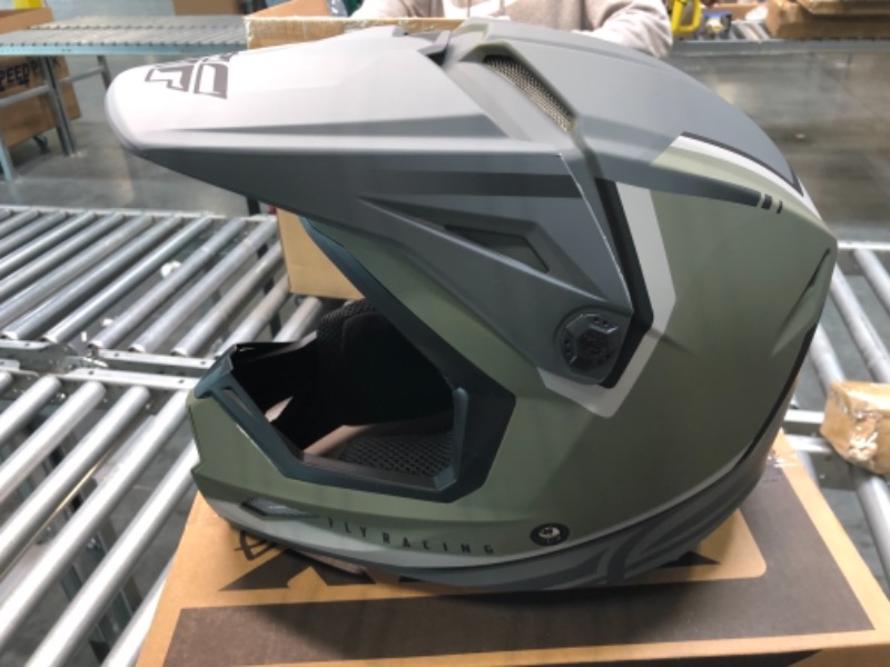 Photo 2 of Fly Racing 2023 Kinetic Helmet - Vision Medium Matte Olive Green/Grey