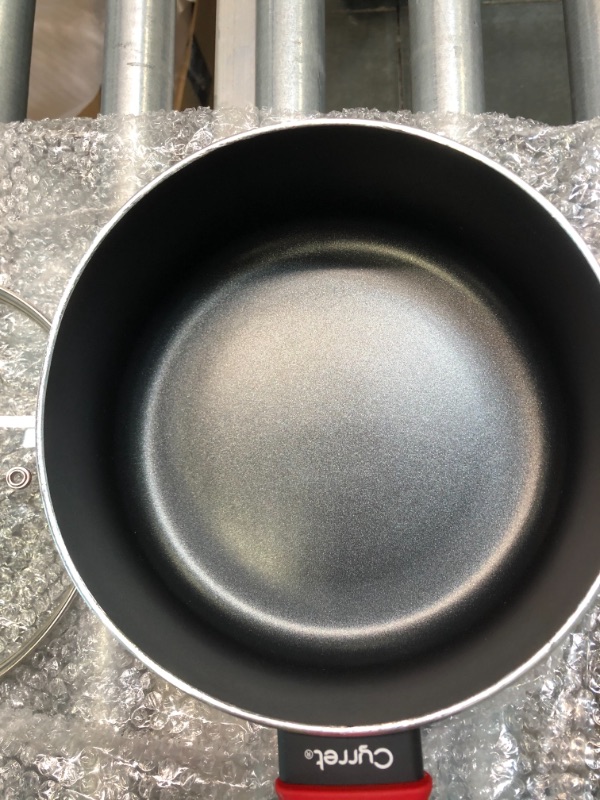 Photo 1 of Cyrret 2 Quart Saucepan with Lid, 2 QT Sauce Pan Nonstick Pot with Healthy Coating, Red Cookware for Christmas Gift, Dishwasher Safe, Induction Compatible