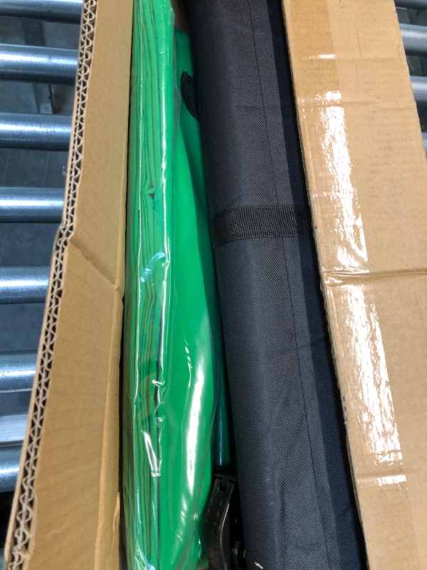 Photo 1 of HYJ-INC Photo Video Studio 10 x12ft 100% Cotton Muslin Chromakey Green Screen Backdrop with 8.5 x 10ft Stand Photography Background Support System Kit Clamp, Carry Bag