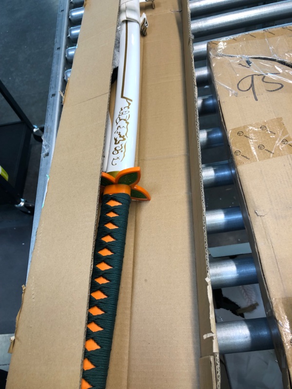 Photo 1 of plastic toy samurai sword ninja for costume/ orange, green and white