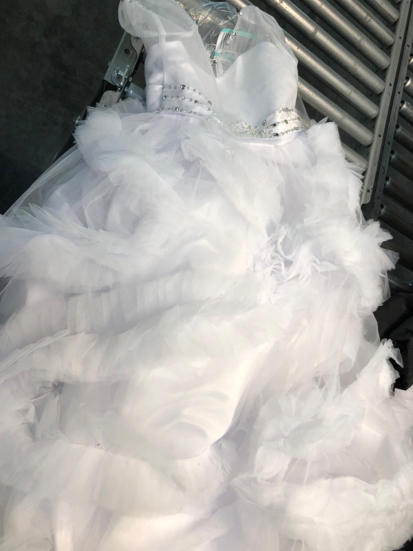 Photo 1 of GIRLS WHITE LAYERED DRESS FOR WEDDING/ PROM/ GRADUATION SIZE 10/12