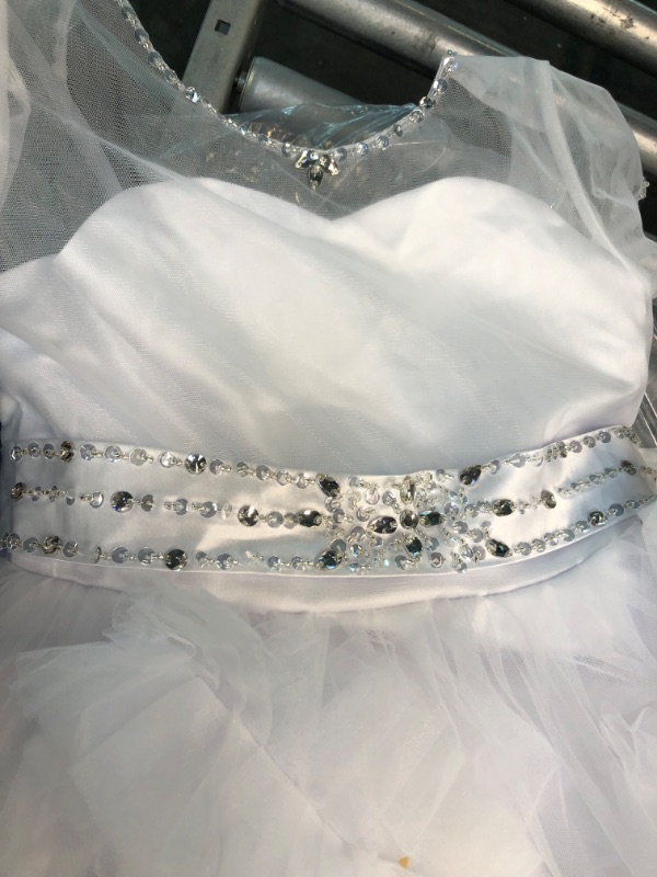 Photo 2 of GIRLS WHITE LAYERED DRESS FOR WEDDING/ PROM/ GRADUATION SIZE 10/12