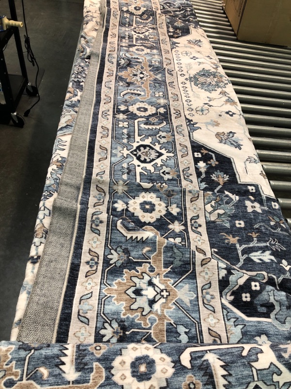 Photo 1 of Dripex Vintage 5x7 Area Rugs - Boho Large Washable Area Rug for Living Room Bedroom Oriental Medallion Floral Print Floor Carpet Low-Pile Indoor Soft...
