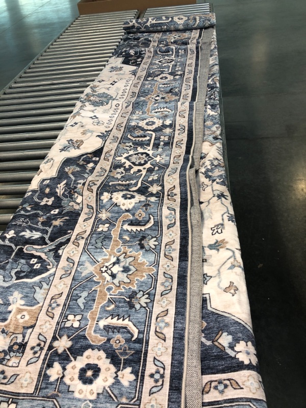 Photo 1 of Dripex Vintage 5x7 Area Rugs - Boho Large Washable Area Rug for Living Room Bedroom Oriental Medallion Floral Print Floor Carpet Low-Pile Indoor Soft...
