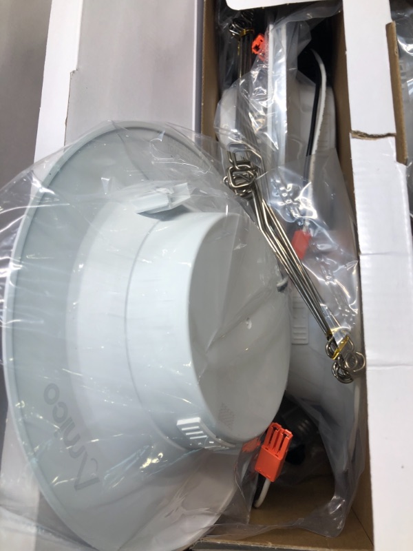 Photo 2 of Amico 5/6 inch 5CCT LED Recessed Lighting 20 Pack, Dimmable, IC & Damp Rated, 12.5W=100W, 950LM Can Lights with Baffle Trim, 2700K/3000K/4000K/5000K/6000K Selectable, Retrofit Installation - ETL & FCC