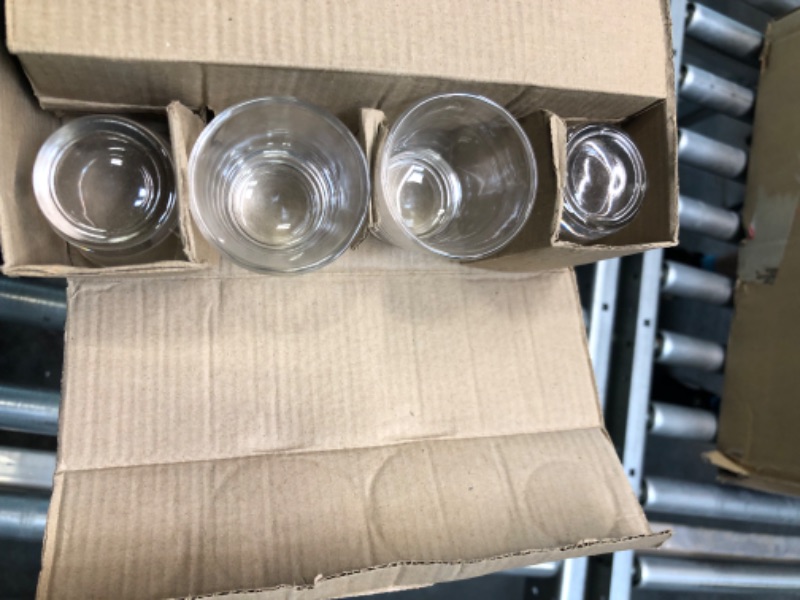 Photo 2 of 100 Pieces 1.5 oz Glasses Clear Glass Round Espresso Glass Heavy Base Glasses Small Glass Cups for Water, Juice, Milk, Coffee, Drinking
