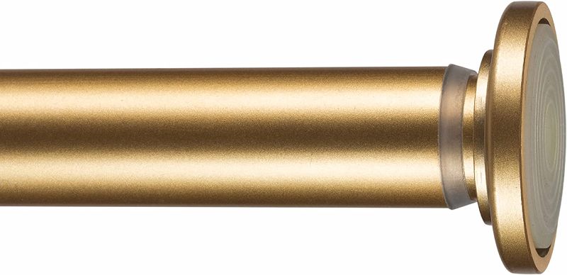 Photo 1 of Home Details 42"-74" Inch Tension Curtain Rod | Adjustable | Expandable | No Tools Required | Window Curtains | Bathroom Shower Curtains and Liner | Satin Gold
