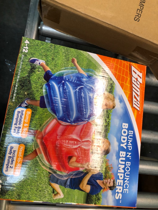 Photo 3 of BANZAI: Bump N' Bounce Body Bumpers, A Game of Bumping & Bopping, 2 Bumpers Included in Red & Blue, Fun & Safe Cushion Inflatable Surface, For Ages 4 and up