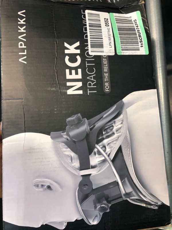 Photo 1 of ALPAKKA Cervical Neck Traction Device for Pain Relief - Adjustable, Inflatable Home Neck Stretcher Collar for Spine Alignment & Decompression, Cervicalgia, Shoulder Aches - Stiff Neck Support Brace