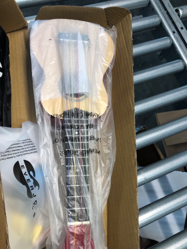 Photo 1 of Everjoys Soprano Ukulele Beginner Pack-21 Inch w/Rainbow String Free Online Lesson Gig Bag Fast Learn Songbook Digital Tuner Pick All in One Kit