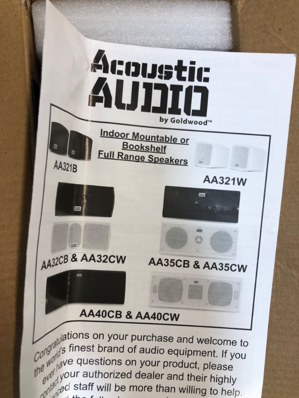 Photo 3 of Acoustic Audio Mountable Indoor Speakers 400 Watts Black Bookshelf Pair