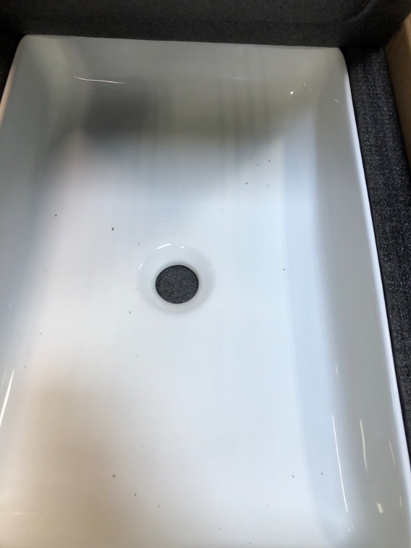 Photo 2 of KINGWONG 20 Inch Vessel Sink for Bathroom Modern Rectangular Bathroom Sinks Above Counter White Ceramic Porcelain Farmhouse Vessel Sink Basins Bathroom sinks bowl 20"(L) x 13.5"(W) x 4.3"(H)