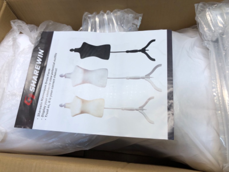 Photo 1 of Female Dress Form Mannequin Torso Body with Adjustable Tripod Stand Dress Jewelry Display (White) 66inch-White