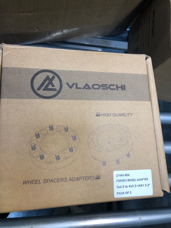 Photo 8 of VLAOSCHI Black Forged 5x4.5 to 6x5.5 Wheel Adapters 2 Inch with 14x1.5 Studs Compatible with Jeep Ford-Dodge-Honda-Toyota-Lexus 5 to 6 Lug Wheel Adapter (Adapt 6x139.7 Rim on 5x114.3 Car) - Pack of 4 2 Inch-Pack of 4