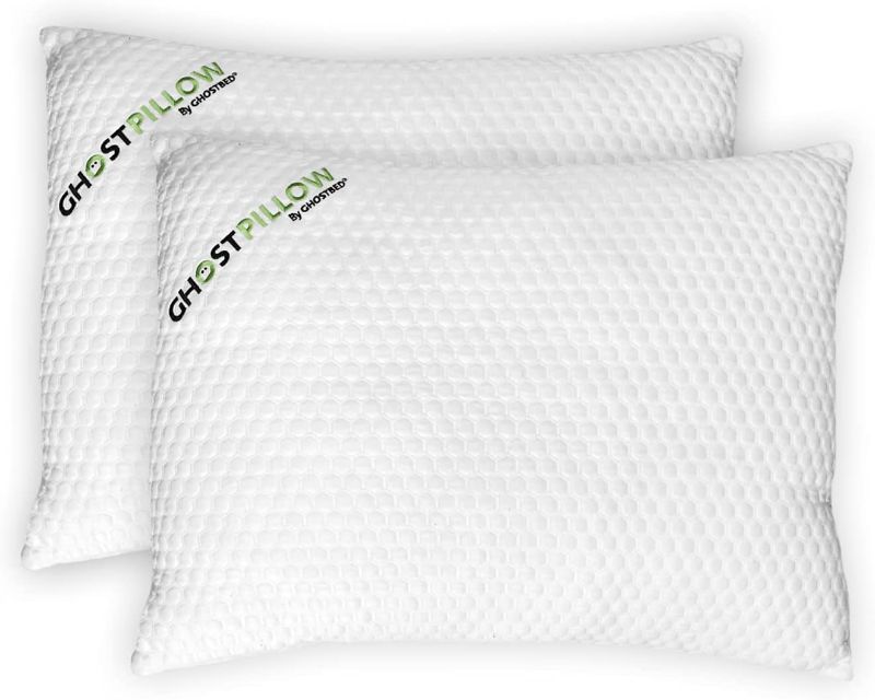 Photo 1 of GhostBed Shredded Memory Foam Pillow with Adjustable Gel Memory Foam and Cooling, Breathable Cover - SMALL Size
1 PILLOW CLUSTER PILLOW