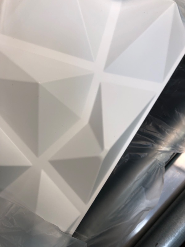 Photo 2 of Art3d Decorative 3D Wall Panels in Diamond Design, 12"x12" Matt White (33 Pack)