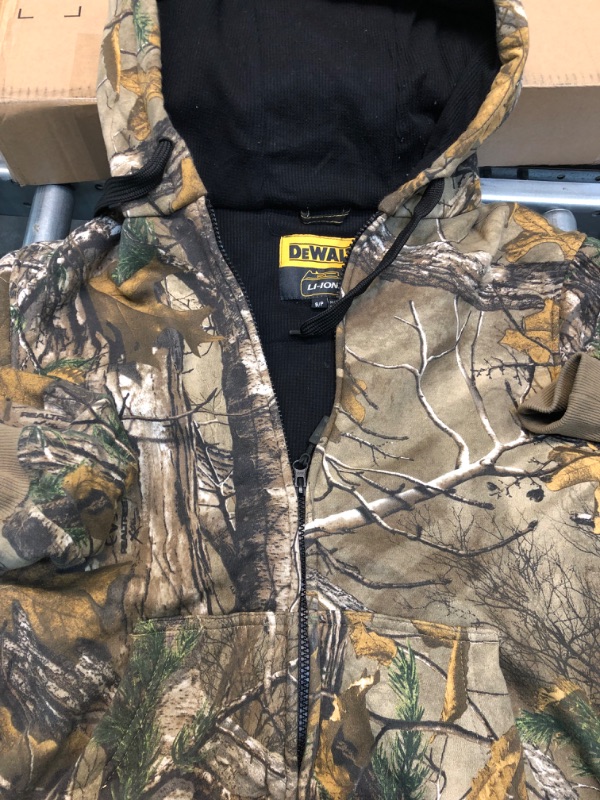 Photo 2 of DEWALT Small Camo Cotton/Polyester Heated Sweatshirt size medium