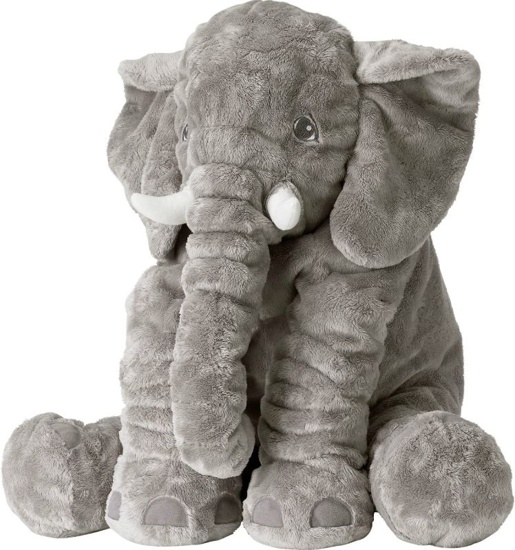 Photo 1 of GRIFIL ZERO Big Elephant Stuffed Animal Plush Toy 25 Inches Cute XXL Size Grey Elephant Toy (Grayy)
