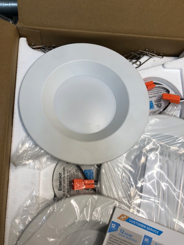 Photo 2 of Ensenior 6 Pack 5/6 Inch LED Can Lights Retrofit Recessed Lighting, 5CCT Selectable + Glass 5CCT 13 Inch Dimmable Ceiling Light, LED Flush Mount Ceiling Light Fixture, 2700K-5000K Selectable