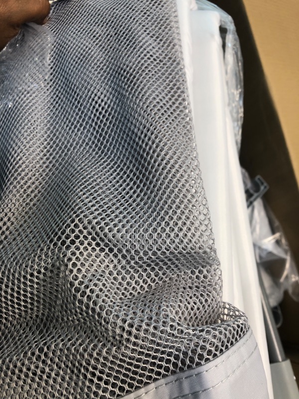 Photo 1 of Foldable Playpen, Baby Playpen with 5 Handlers, Foldable Zipper Gates with Visible Mesh, Easy-Folding Play Pen for Infant Safety, Adjustable Shape & Size, Large Toddler playpen, Anti-Fall Playard Foldable Light Grey Foldable 71‘’x71''