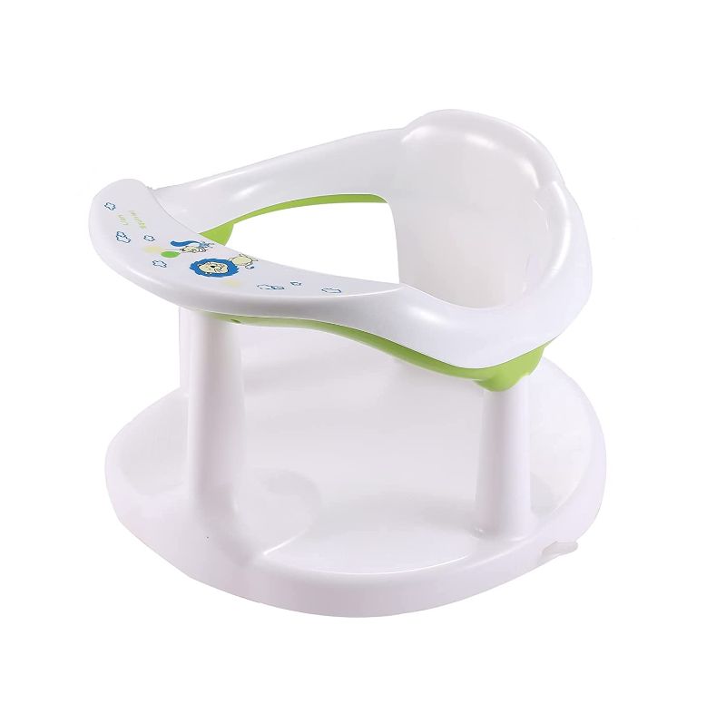 Photo 1 of Baby Bath Seat with Anti-Slip Edge Infant Baby Bath Chair for Sitting Up Baby Bathtub Seat Provides Backrest Support,6-18 Months(White)
