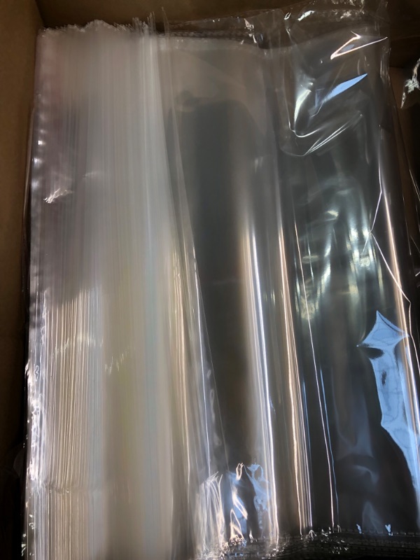 Photo 2 of 15” x 20” Clear Cellophane Bags Resealable Plastic OPP Bags Self Seal Poly Bags for Apparel,Party Wedding Gift Bags (15X20 inch(100Pcs)
