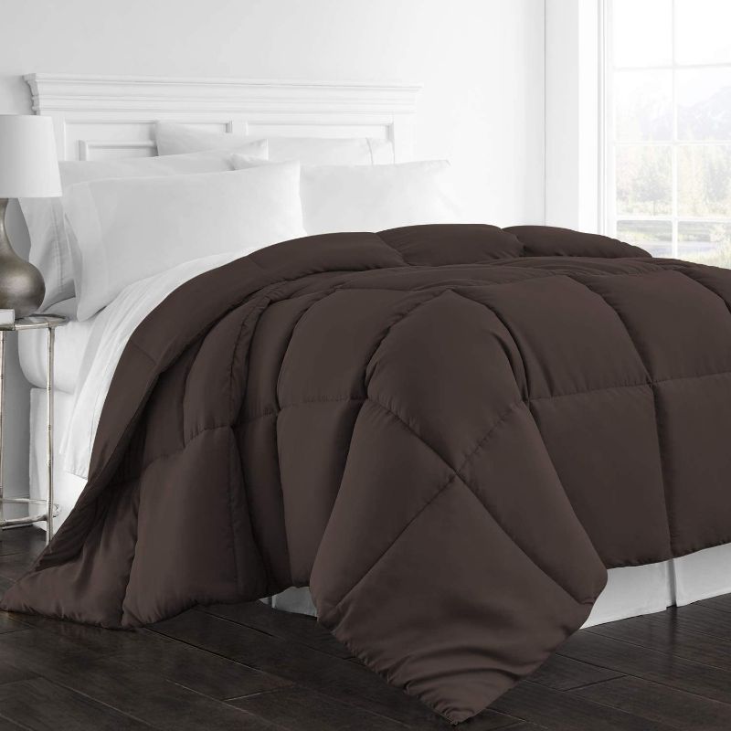 Photo 1 of 1300 Series All Season Goose Down Alternative Comforter Full/Queen / Black Full/Queen chocolate brown
