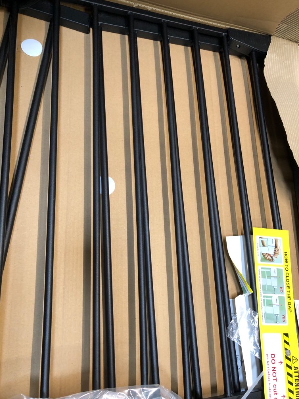 Photo 1 of Cumbor 43.3" Auto Close Safety Baby Gate, Extra Tall and Wide Child Gate, Easy black