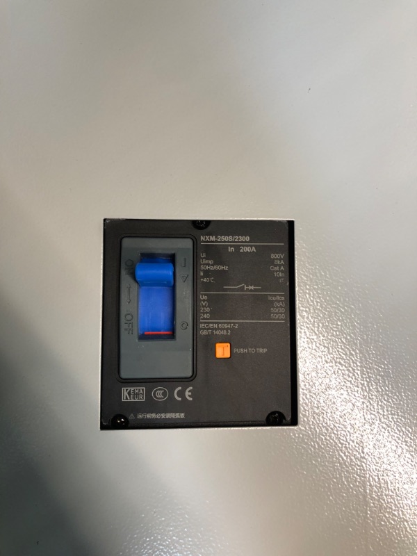 Photo 2 of Kinchoix 200 Amp Disconnect Circuit Breaker Enclosure, Electrical Panel with Main Breaker for Large Outdoor Equipment, IP 65 Waterproof
