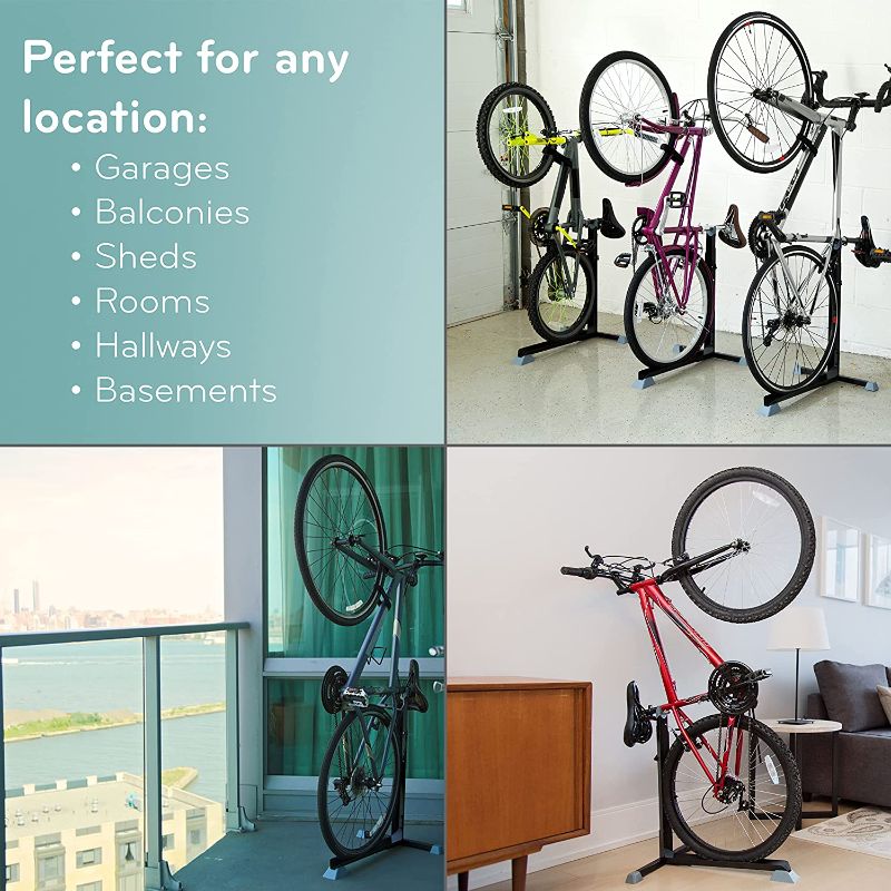 Photo 1 of Bike Nook Pro for Racks, Fender and Mudguards. Bicycle Stand, Portable and Stationary Space-Saving Rack with Adjustable Height, for Indoor Bike Storage
