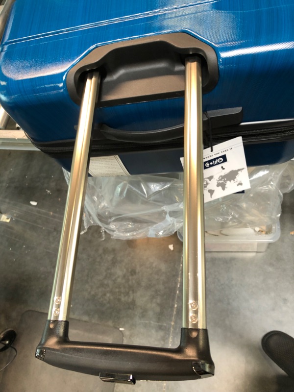 Photo 1 of Coolife Luggage Expandable(only 28") Suitcase PC+ABS Spinner Built-In TSA lock 20in 24in 28in Carry on (Caribbean Blue, L(28in).) Caribbean Blue. L(28in).