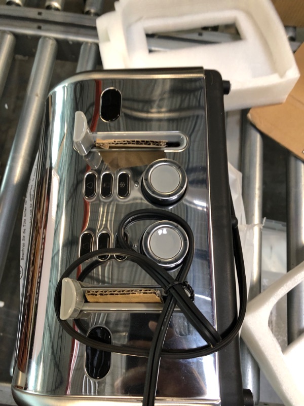 Photo 1 of Toaster 4 Slice, REDMOND Stainless Steel Retro Toaster with LED Countdown Timer and Removable Crumb Tray, Dual Control Panel, Reheat Defrost Cancel Function, High Lift Lever, Silver