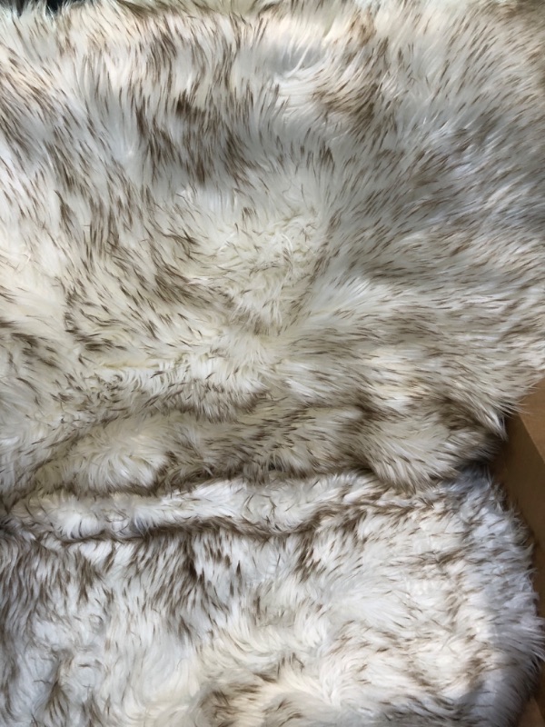Photo 1 of Luxury Faux Fur Orthopedic Dog Bed, Memory Foam Dog Bed? for? Small, Medium, Large and XL Pets, Fluffy Pup Rug with Waterproof ?and ?Washable Soft Cover, Bone White (Medium) Medium (40x25”)