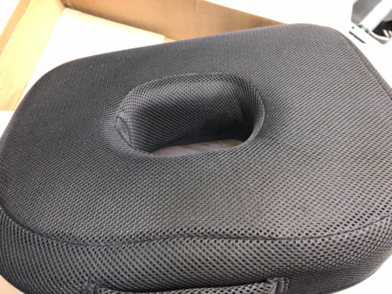 Photo 2 of NAJOFAN 4 Inch Thick Donut Pillow Firm Support Hemorrhoid Seat Cushion, Pain Relief for Surgery,Sciatica,Pregnancy,Post Natal, 19 X 17.5 Inch Large Pad for Wheelchair Mobility Scooters Office Chair