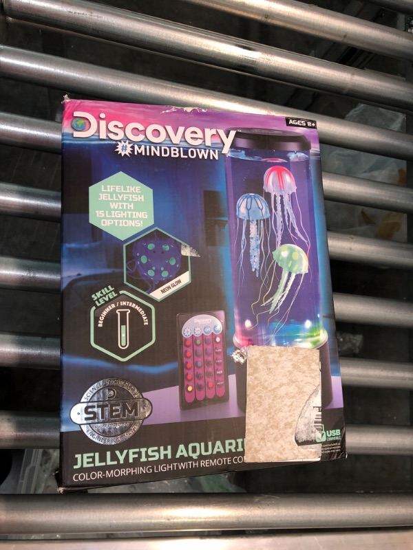 Photo 6 of Discovery #Mindblown Jellyfish Aquarium Color-Morphing Lamp with 15 Light Options and Remote Control, Educational Biology Themed Bedroom Light for Kids & Adults Ages 8 and Up