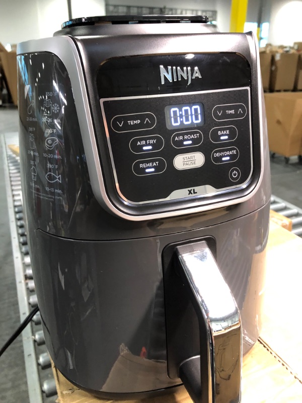 Photo 2 of Ninja AF150AMZ Air Fryer XL, 5.5 Qt. Capacity that can Air Fry, Air Roast, Bake, Reheat & Dehydrate, with Dishwasher Safe, Nonstick Basket & Crisper Plate and a Chef-Inspired Recipe Guide, Grey
