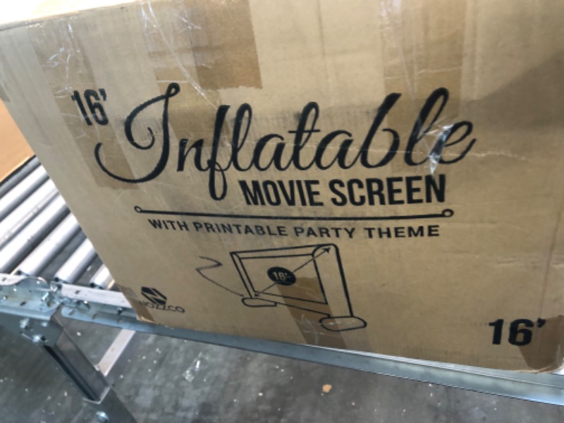 Photo 1 of 22 FT Outdoor Inflatable Projector Screen -NOZZCO- Portable Giant Movie Screen + 10x Printable Movie Ticker Templates + Lightweight & Easy to Inflate –Premium Material Made for Family Pool Party BK 22FT