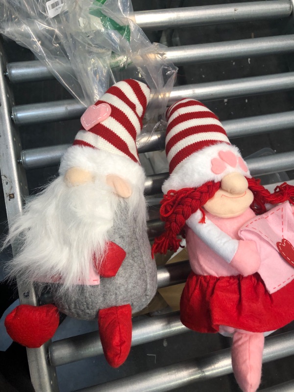 Photo 2 of JOYIN 19'' Valentines Day Decor Plush Gnome Couple Decoration 2PCS, Mr & Mrs Plush Swedish Tomte with Envelope Pockets, Elf Gnomes Home Table Decoration Ornaments Valentines Day Gift