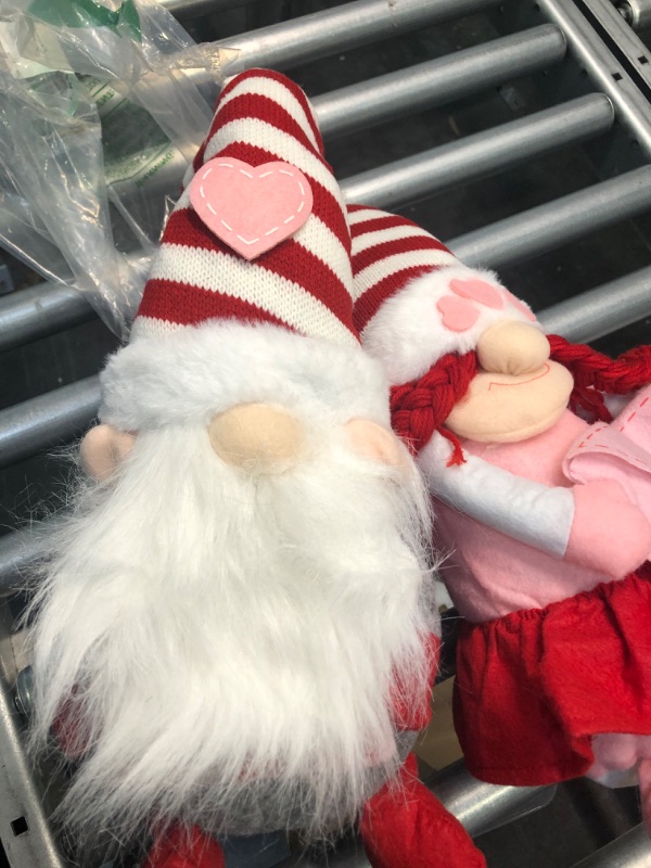 Photo 4 of JOYIN 19'' Valentines Day Decor Plush Gnome Couple Decoration 2PCS, Mr & Mrs Plush Swedish Tomte with Envelope Pockets, Elf Gnomes Home Table Decoration Ornaments Valentines Day Gift