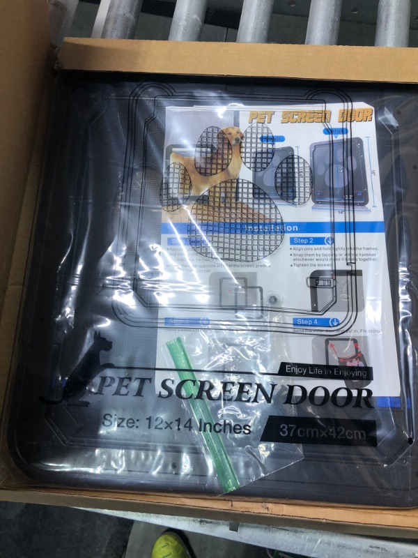 Photo 1 of Ownpets Dog Screen Door, Inside Door Flap 12x14x0.4 inch, Lockable Pet Screen Door, Magnetic Self-Closing Screen Door with Locking Function, Sturdy