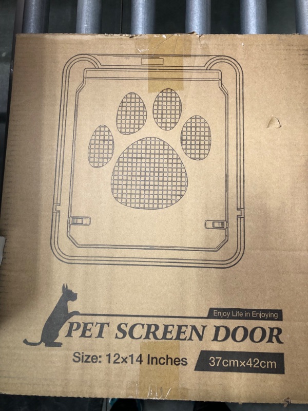 Photo 1 of Ownpets Dog Screen Door, Inside Door Flap 12x14x0.4 inch, Lockable Pet Screen Door, Magnetic Self-Closing Screen Door with Locking Function, Sturdy