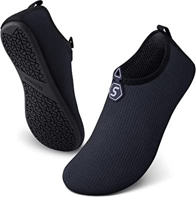 Photo 1 of SEEKWAY Water Shoes Quick-Dry Aqua Socks Barefoot Slip-on for Beach Pool Swim River Yoga Lake Surf Women Men Between 5 and 6 in women