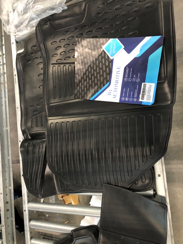 Photo 1 of Fits 2018-2023 Hyundai Kona (No Electric Models) Floor Mats Front & 2nd Row Seat Liner Set All Weather Full Set Liners (Black)