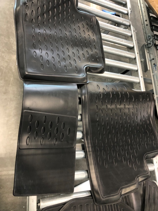 Photo 1 of Fits 2018-2023 Hyundai Kona (No Electric Models) Floor Mats Front & 2nd Row Seat Liner Set All Weather Full Set Liners (Black)