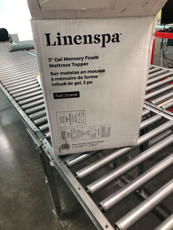 Photo 1 of Linenspa 3 Inch Memory Foam Mattress Topper, Gel Infused Full Mattress Topper, CertiPUR-US Certified Full 3 Inch Topper Only