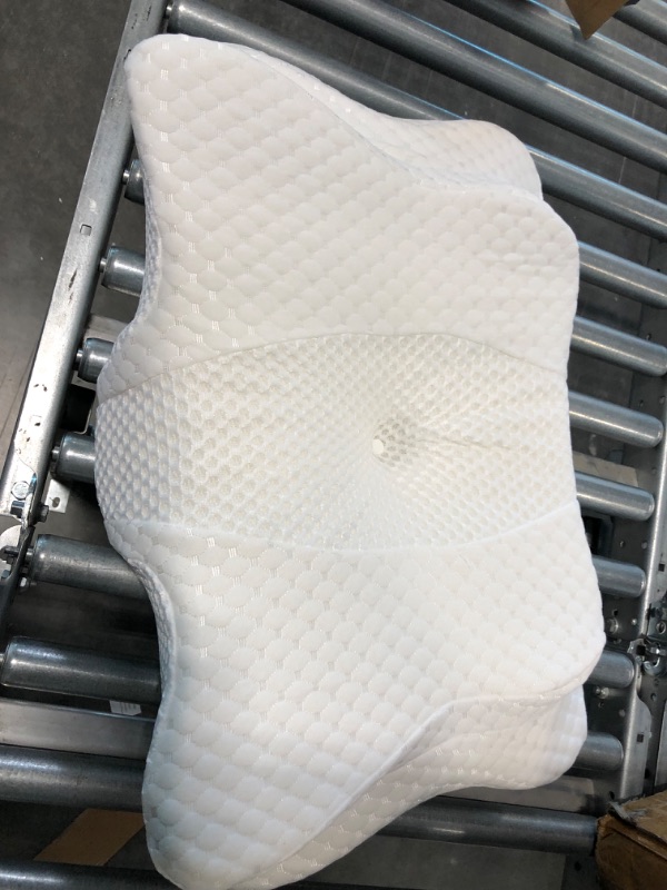 Photo 1 of 5X Pain Relief Cervical Pillow for Neck and Shoulder Support,Hollow Design Cervical Memory Foam Pillows, Orthopedic Ergonomic Neck Pillow,Contour Bed Pillow for Side Back Stomach Sleeper White