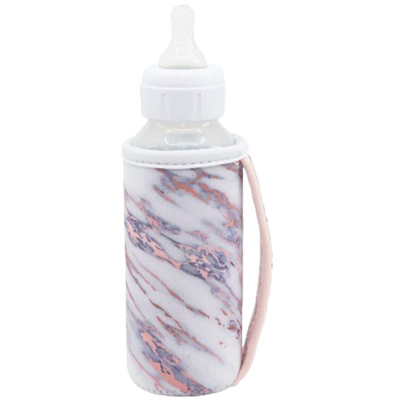 Photo 1 of 
Milkboozii 8oz Baby Glass Bottle Sleeve Reusable with Handle Neoprene Holder Moisture, Non-Slip Grip Insulator Covers for Dr Brown Narrow Bottle (B – Narrow, Rose Gold Marble)