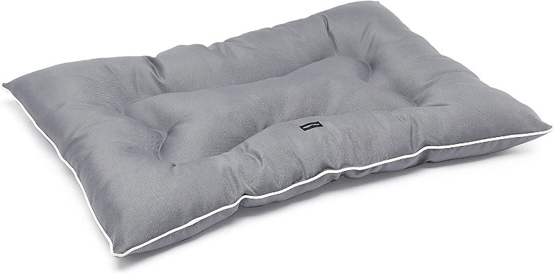 Photo 1 of Amazon Basics Outdoor Water Repellent Pet Pillow Bed, Grey, Large