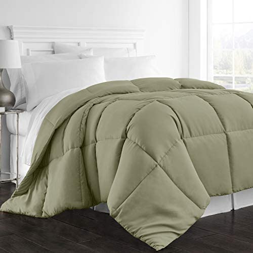 Photo 1 of Beckham Hotel Collection 1600 Series - Lightweight - Luxury Goose Down Alternative Comforter - Hotel Quality Comforter - Full/Queen - Olive