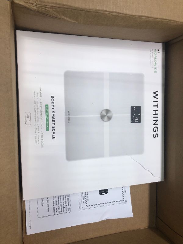 Photo 3 of Withings Body+ - Digital Wi-Fi Smart Scale with Automatic Smartphone App Sync, Full Body Composition Including, Body Fat, BMI, Water Percentage, Muscle & Bone Mass, with Pregnancy Tracker & Baby Mode White